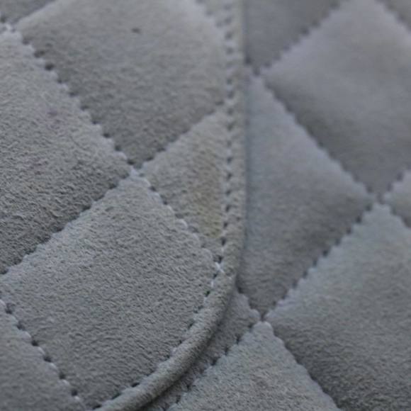 CHANEL Matelasse Chain Shoulder Bag Suede Light Blue CC Auth 69060A - Picture 14 of 16